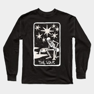 The Star Skeleton Skull Tarot Card Long Sleeve T-Shirt